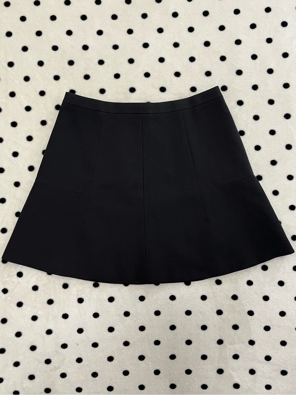 J. Crew Factory Black Flared Mini Skirt Size 6